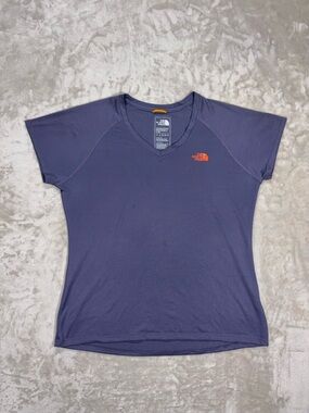 The North Face Women’s Athletic Tee Purple V Neck Activewear Top L